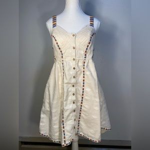 New Romantic free people sundress embroidered Small size woman